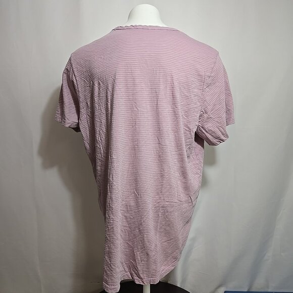 Marine Layer Saddle Hem Pocket Tee Mens Size XXL Striped Rosette Cotton Blend - Picture 3 of 8